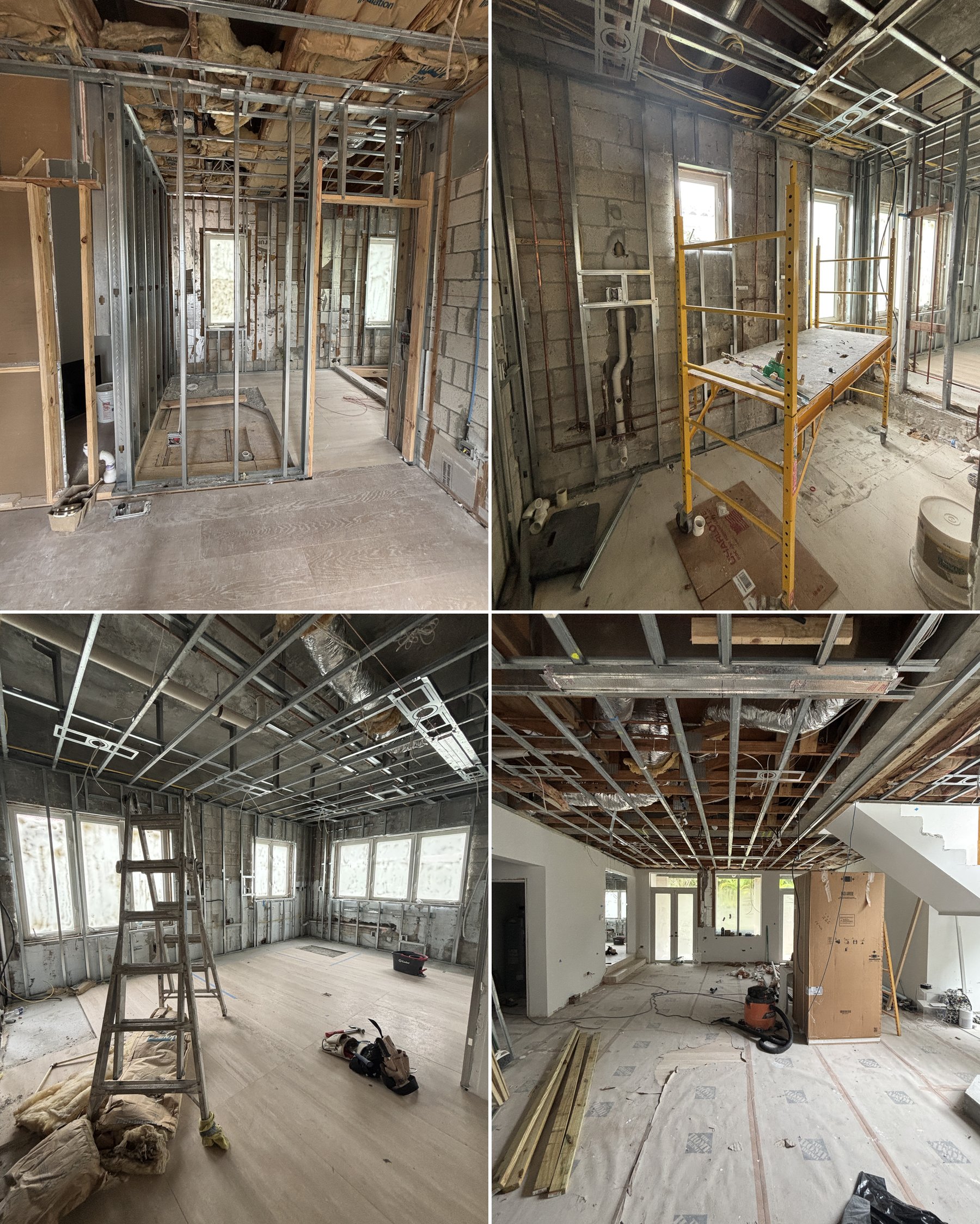 Coral Gables luxury residence, interior progress